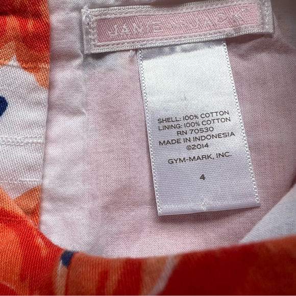 Janie and Jack Collections Coral Blossoms European Travel Dress - Girls Size 4 - Picture 5 of 6